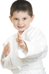 Image showing Little karate kid