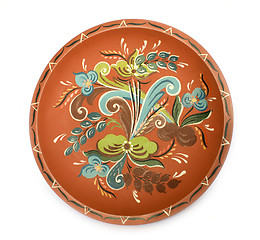 Image showing Rose painted platter