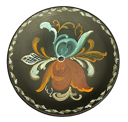 Image showing Rose painted platter