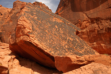 Image showing Petroglyphs of Valley Of Fire