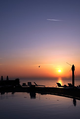 Image showing Sunrise on Island Crete in Greece