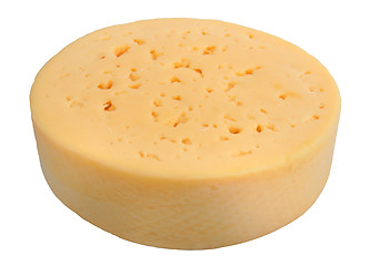 Image showing Yellow cheese of circle form.