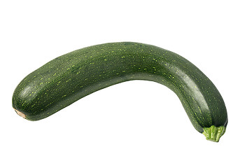 Image showing One green zucchini.