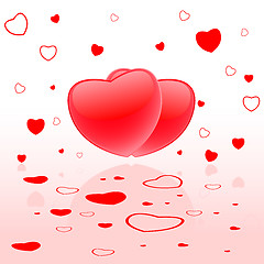 Image showing Background with hearts