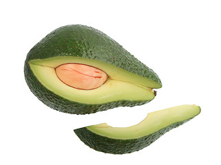 Image showing Portion of single green avocado.