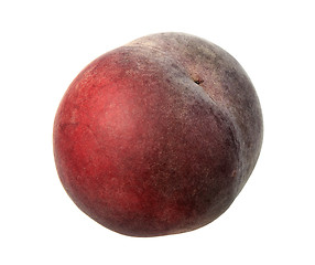 Image showing Single dark-red peach.