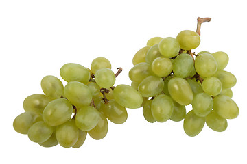 Image showing Two bunch of white grape.