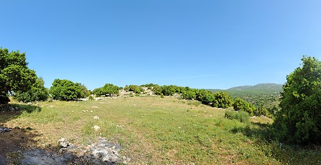 Image showing Mediterranean hills landscape in Galilee