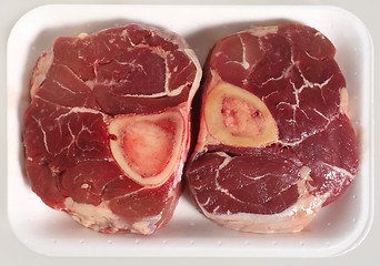 Image showing Ossobuco on a meat tray