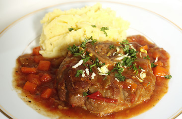 Image showing Ossobuco meal side view
