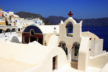 Image showing Santorini village view