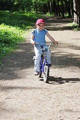 Image showing Boy riding bicycle