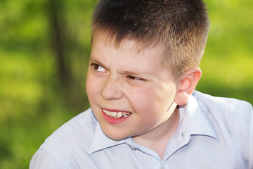 Image showing Boy looking sideway