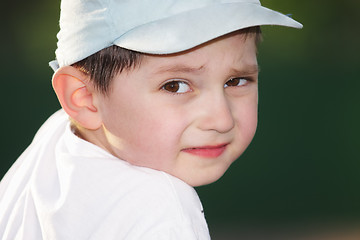 Image showing Boy looking over shoulder