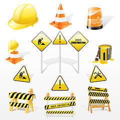 Image showing Under construction icons set