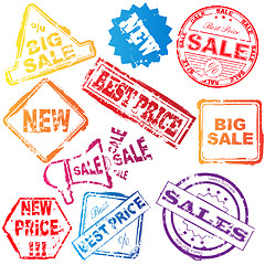 Image showing Vector sale stamps