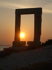 Image showing Sunset in Naxos