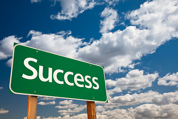 Image showing Success Green Road Sign