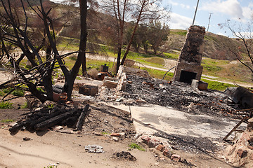 Image showing Remains of a Burned Down House