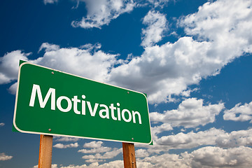 Image showing Motivation Green Road Sign