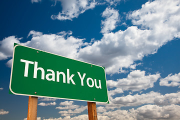 Image showing Thank You Green Road Sign