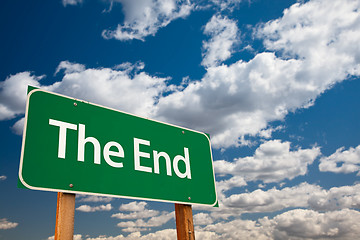 Image showing The End Green Road Sign