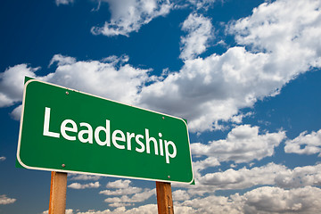 Image showing Leadership Green Road Sign