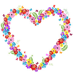 Image showing Decorative  valentine floral frame