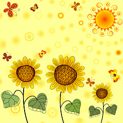 Image showing Yellow summer background