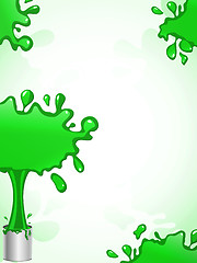 Image showing Green Ink Splash Background. 
