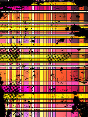 Image showing Checkered Colorful Grunge Background.