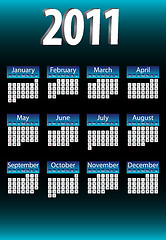 Image showing 2011 Blue and Shiny Calendar. 