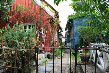 Image showing Two houses with garden