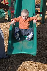 Image showing Little Boy Sliding