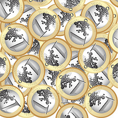 Image showing Euro coins background