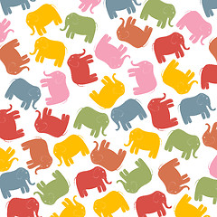 Image showing Pastel elephants