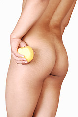 Image showing Nude woman with apple.