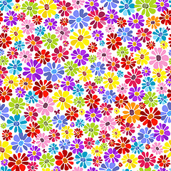 Image showing Seamless floral vivid pattern