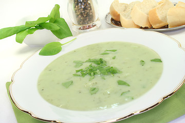 Image showing Herbs soup