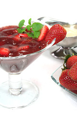 Image showing Red fruit jelly