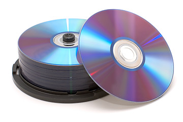 Image showing Pile of DVDs