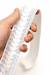 Image showing Receipt in hand