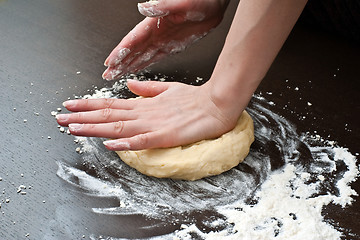 Image showing Making bread