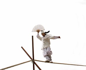 Image showing Walking the tight rope