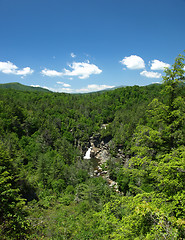 Image showing Distant waterfall