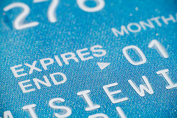 Image showing Close-up of a credit card