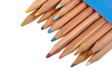 Image showing Set of multicolored wood pencils.