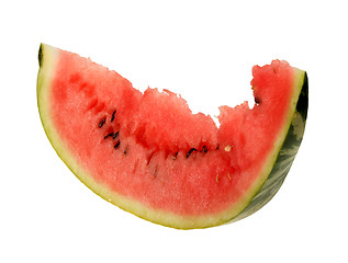 Image showing Single slice of ripe watermelon.