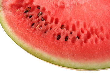 Image showing Crop of ripe slice watermelon.