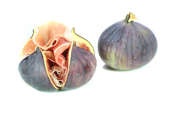 Image showing Figs with Serrano ham